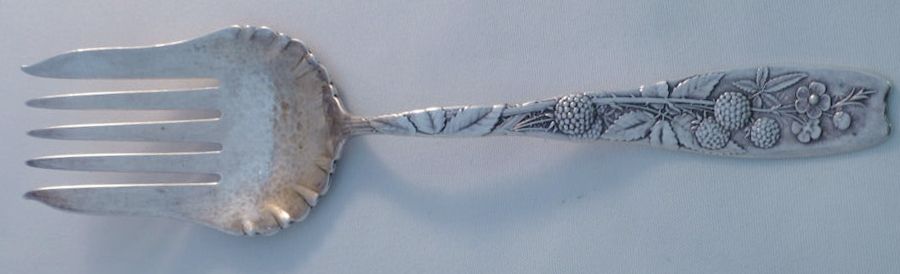 Berry (Sterling, 1880) Small Solid Fish Serving Fork by Whiting Manf Co-1
