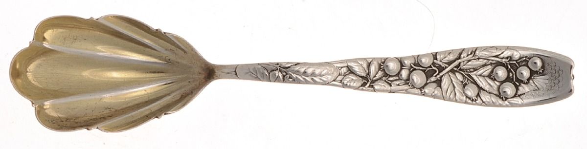 Berry (Sterling, 1880) Sugar Shell Spoon by Whiting Manf Co-1