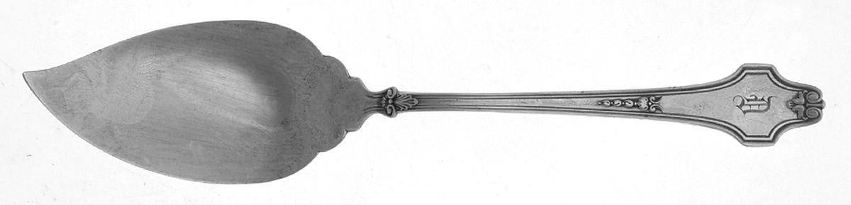 Burlington (Sterling, 1914) Large Monogram Solid Jelly Server by Whiting Manf Co-1