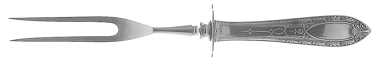 Chateau (Sterling, 1923) Small Steak Carving Fork with Stainless Prongs by Whiting Manf Co-1