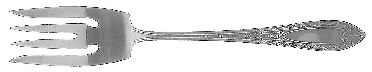 Chateau (Sterling, 1923) Small Solid Cold Meat Serving Fork by Whiting Manf Co-1