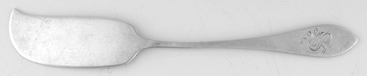 Colonial (Sterling, 1907) Flat Handle Butter Spreader by Whiting Manf Co-1