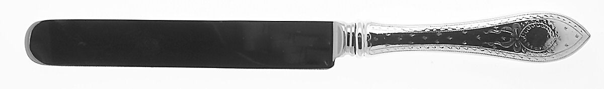 Colonial A-Engraved (Sterling, 1907) Blunt Hollow Knife by Whiting Manf Co-1