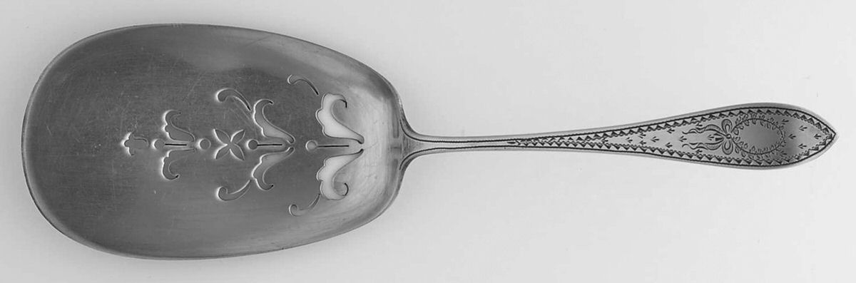 Colonial A-Engraved (Sterling, 1907) Tomato Server, Solid Piece by Whiting Manf Co-1