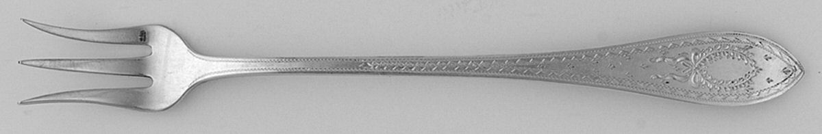 Colonial A-Engraved (Sterling, 1907) Oyster Fork by Whiting Manf Co-1