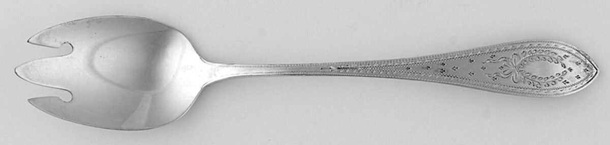 Colonial A-Engraved (Sterling, 1907) Ice Cream Fork by Whiting Manf Co-1