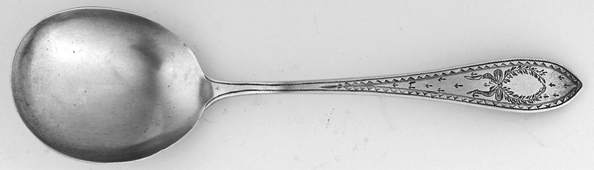 Colonial A-Engraved (Sterling, 1907) Round Bowl Soup Spoon (Cream Soup) by Whiting Manf Co-1