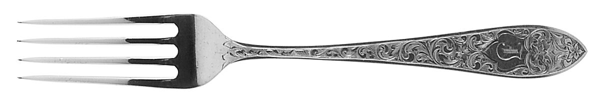 Colonial B-Engraved (Sterling, 1907) Fork by Whiting Manf Co-1