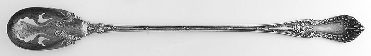 Dorothy Vernon (Sterling, 1909) Pierced Bowl Long Handle Olive Spoon by Whiting Manf Co-1