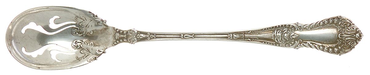 Dorothy Vernon (Sterling, 1909) Pierced Bowl Short Handle Olive Spoon by Whiting Manf Co-1