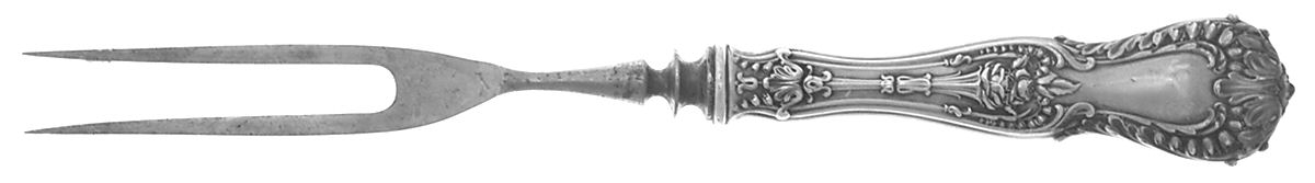 Dorothy Vernon (Sterling, 1909) Small Steak Carving Fork with Stainless Prongs by Whiting Manf Co-1