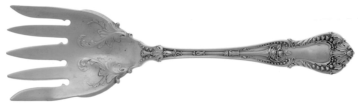 Dorothy Vernon (Sterling, 1909) Large Solid Tined Sardine Serving Fork by Whiting Manf Co-1