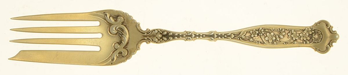 Dresden (Sterling, 1896) Small Individual Solid Fish/Salad Fork by Whiting Manf Co-1