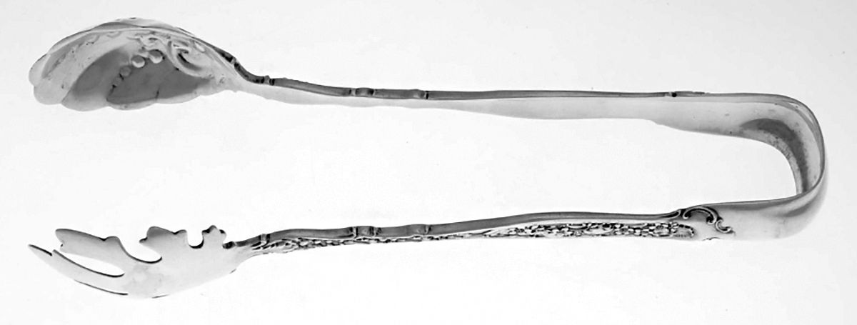 Dresden (Sterling, 1896) Large Ice Serving Tongs by Whiting Manf Co-1