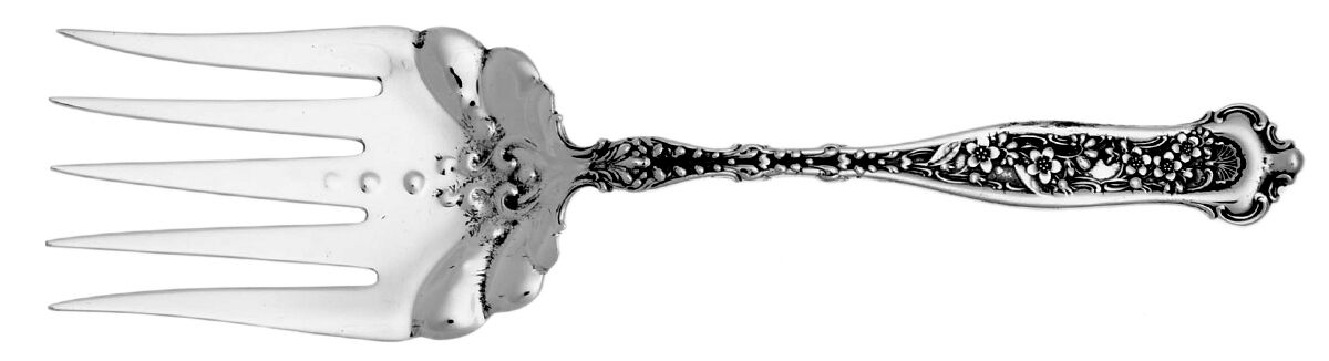 Dresden (Sterling, 1896) Small Solid Fish Serving Fork by Whiting Manf Co-1