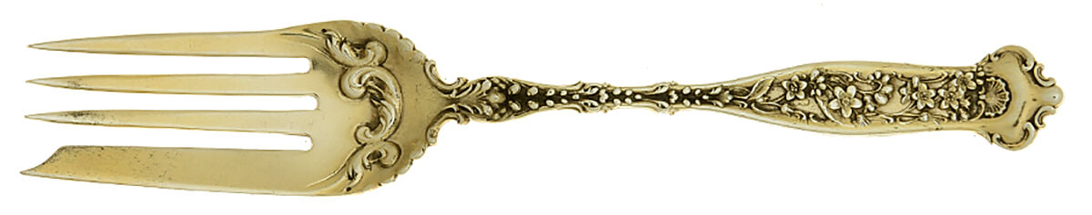 Dresden (Sterling, 1896) Large Individual Solid Fish/Salad Fork by Whiting Manf Co-1