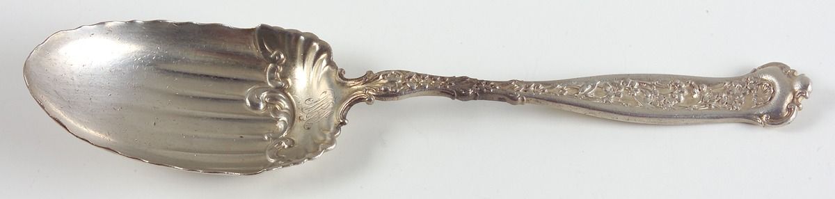 Dresden (Sterling, 1896) Solid Pudding Spoon by Whiting Manf Co-1