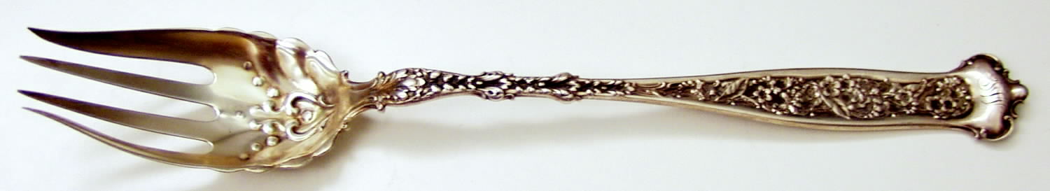 Dresden (Sterling, 1896) Oversize Solid Salad Servng Fork by Whiting Manf Co-1