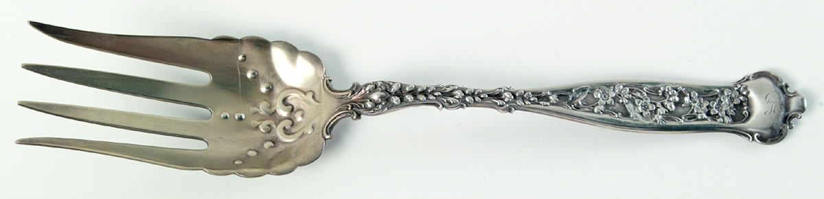 Dresden (Sterling, 1896) Solid Salad Serving Fork by Whiting Manf Co-1