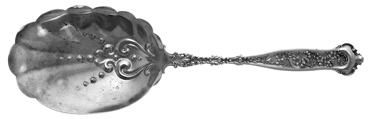 Dresden (Sterling, 1896) Vegetable Serving Spoon (Solid) by Whiting Manf Co-1