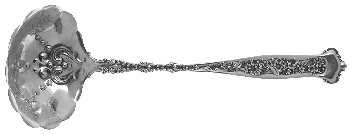 Dresden (Sterling, 1896) Oyster Ladle Solid Piece by Whiting Manf Co-1