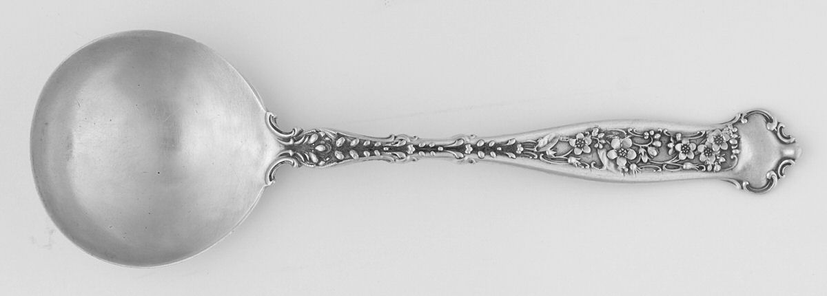 Dresden (Sterling, 1896) Round Bowl Soup Spoon (Bouillon) by Whiting Manf Co-1