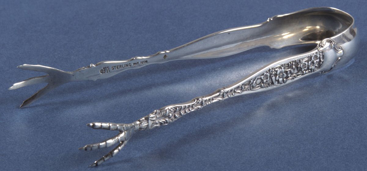 Dresden (Sterling, 1896) Large Sugar Tongs by Whiting Manf Co-1