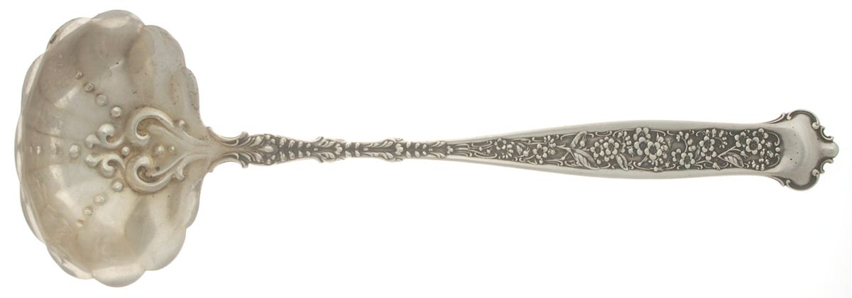 Dresden (Sterling, 1896) Solid Soup Ladle by Whiting Manf Co-1