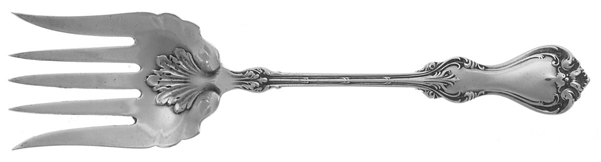 Duke of York (Sterling, 1900) Large Solid Tined Sardine Serving Fork by Whiting Manf Co-1