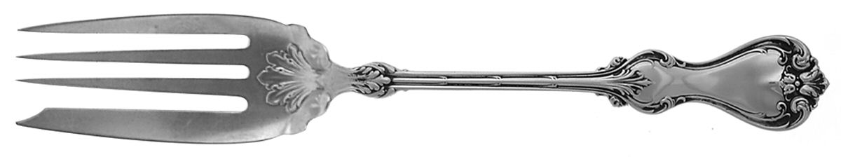 Duke of York (Sterling, 1900) Small Solid Cold Meat Serving Fork by Whiting Manf Co-1