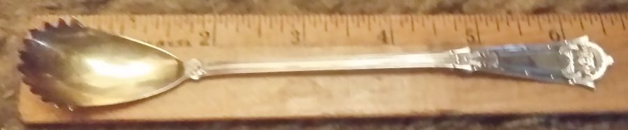 Egyptian (Sterling, 1875) Small Lettuce Serving Spoon by Whiting Manf Co-1