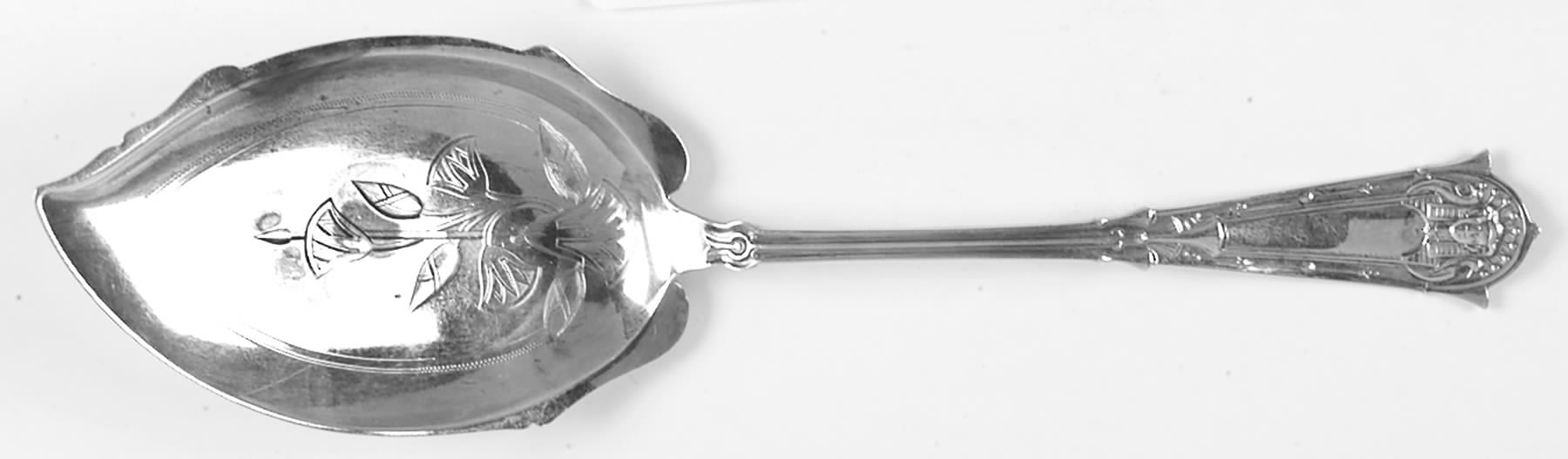 Egyptian (Sterling, 1875) Large Solid Ice Cream Server, Bright Cut by Whiting Manf Co-1