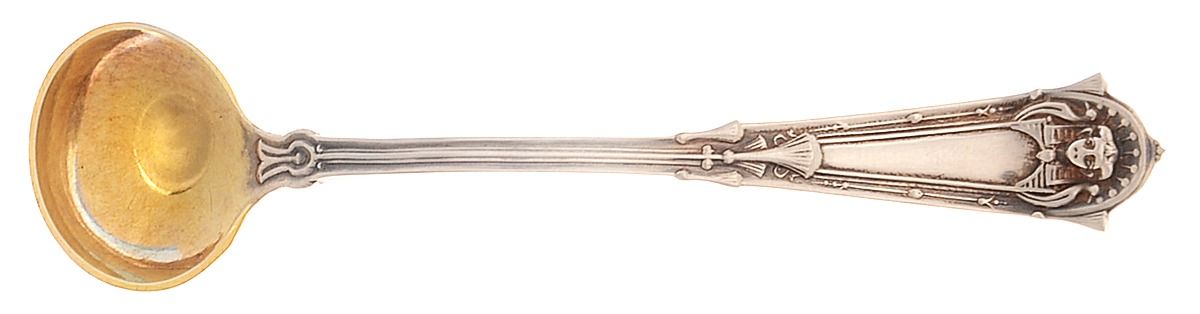 Egyptian (Sterling, 1875) Master Salt Spoon by Whiting Manf Co-1