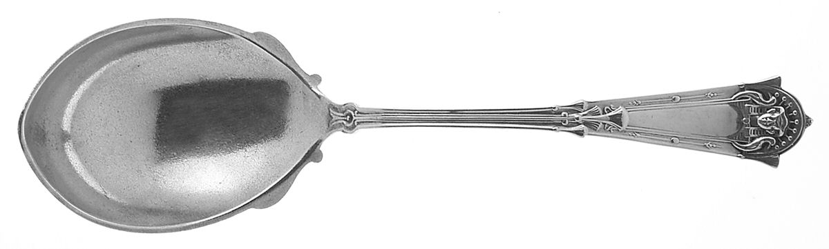Egyptian (Sterling, 1875) Vegetable Serving Spoon (Solid) by Whiting Manf Co-1