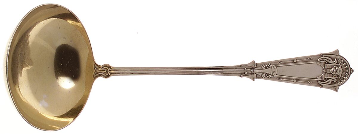 Egyptian (Sterling, 1875) Solid Soup Ladle by Whiting Manf Co-1