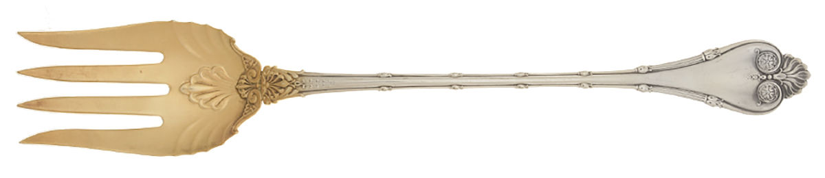 Empire (Sterling, 1892) Oversize Solid Salad Servng Fork by Whiting Manf Co-1