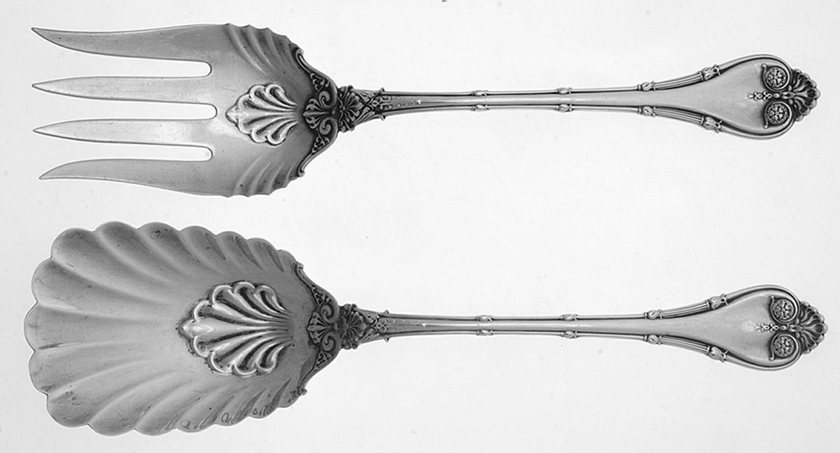 Empire (Sterling, 1892) (2 Pc) Solid Salad Set by Whiting Manf Co-1