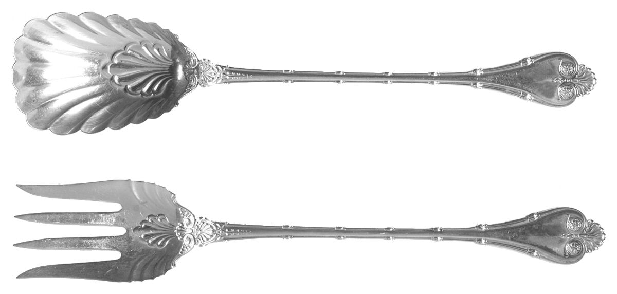 Empire (Sterling, 1892) Solid Oversized Serving Salad Set by Whiting Manf Co-1