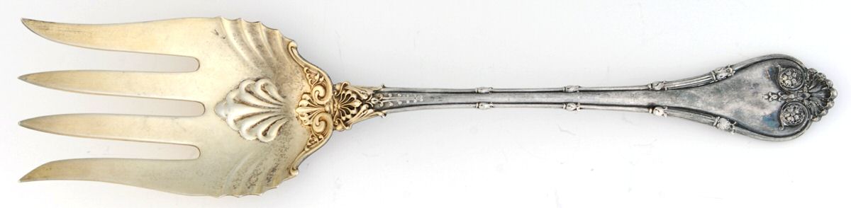 Empire (Sterling, 1892) Solid Salad Serving Fork by Whiting Manf Co-1