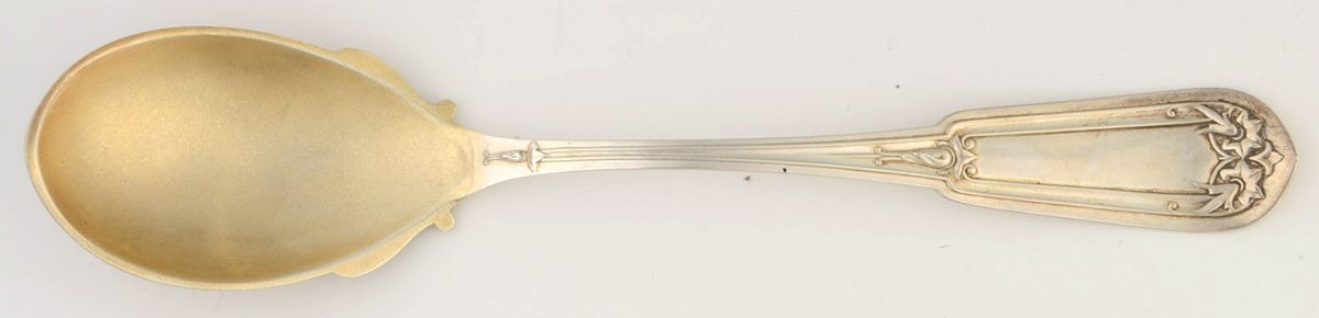 Fancy Tip (Sterling, 1890) Large Jelly Spoon by Whiting Manf Co-1