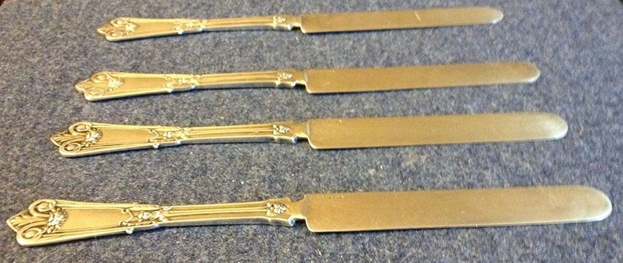Fruit (Sterling, 1880) Solid Dessert/Tea Knife by Whiting Manf Co-1