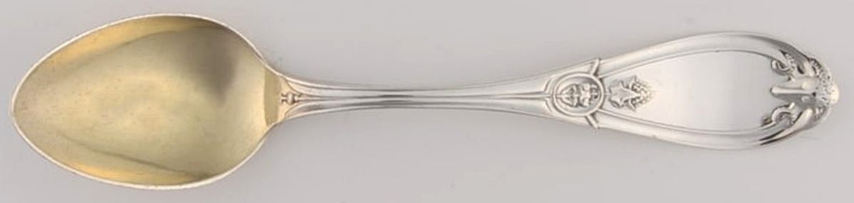 Grecian (Sterling, 1862, No Monograms) Five O'Clock Teaspoon by Whiting Manf Co-1