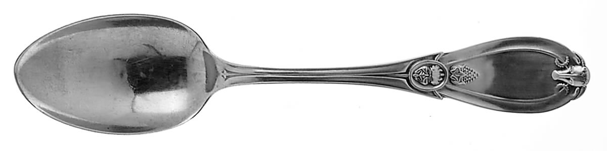 Grecian (Sterling, 1862, No Monograms) Dessert/Oval Soup Spoon by Whiting Manf Co-1