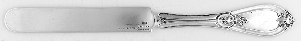 Grecian (Sterling, 1862, No Monograms) Solid Tea/Child Knife by Whiting Manf Co-1
