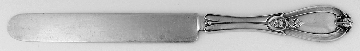 Grecian (Sterling, 1862, No Monograms) Solid Dessert/Tea Knife by Whiting Manf Co-1