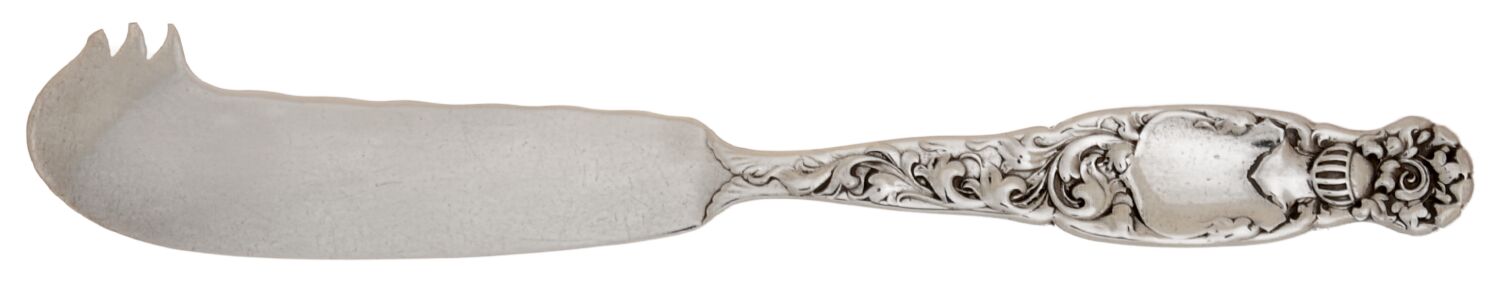Heraldic (Sterling, 1880) Solid Serving Cheese Knife by Whiting Manf Co-1