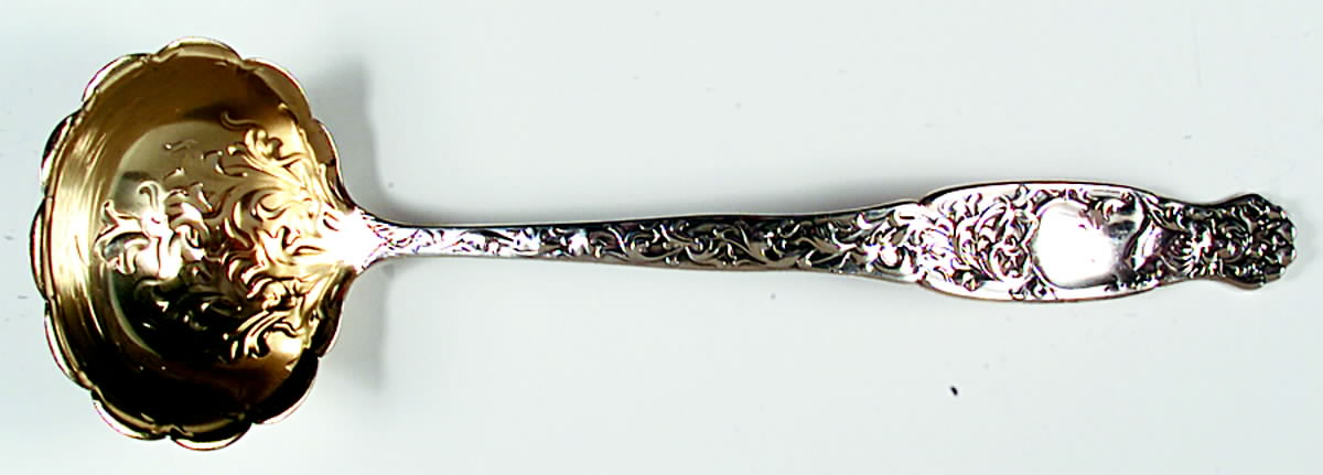 Heraldic (Sterling, 1880) Solid Soup Ladle by Whiting Manf Co-1