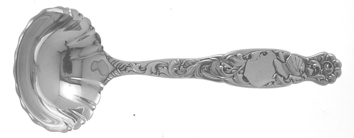 Heraldic (Sterling, 1880) Solid Gravy Ladle by Whiting Manf Co-1