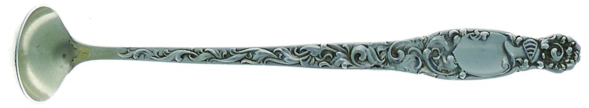 Heraldic (Sterling, 1880) Mustard Spoon by Whiting Manf Co-1