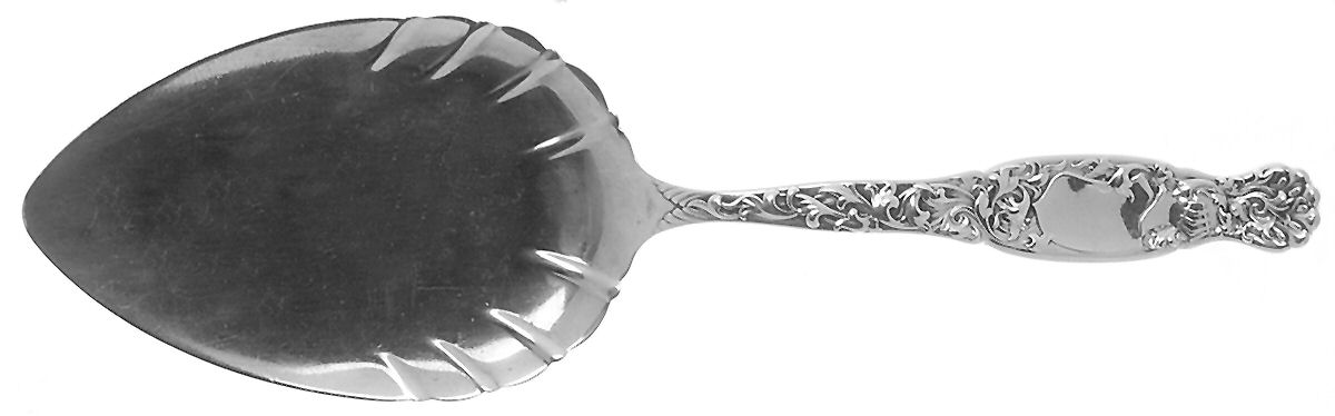Heraldic (Sterling, 1880) Large Solid Pie Knife by Whiting Manf Co-1